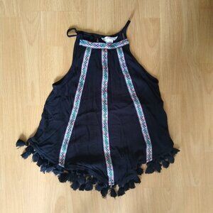 H&M Coachella Official Collection Black Top Size 8